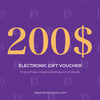 Electronic gift voucher for 200 €